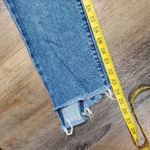 Blank NYC distressed crop high waist jeans raw hem - Picture 2 of 8